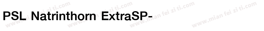 PSL Natrinthorn ExtraSP字体转换